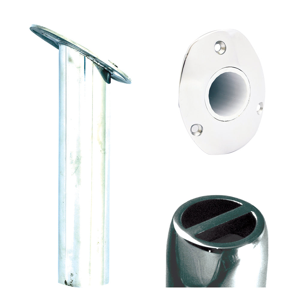 Tigress Oval Head SS Gunnel Mount Rod Holder  30 Degree  9 88525 Main image