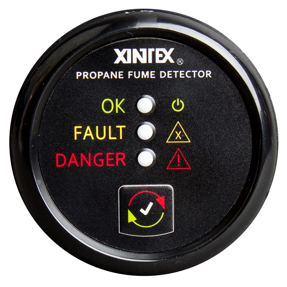 FireboyXintex Propane Fume Detector wPlastic Sensor  No Solenoid Valve  Black Bezel Display P1BR Main image