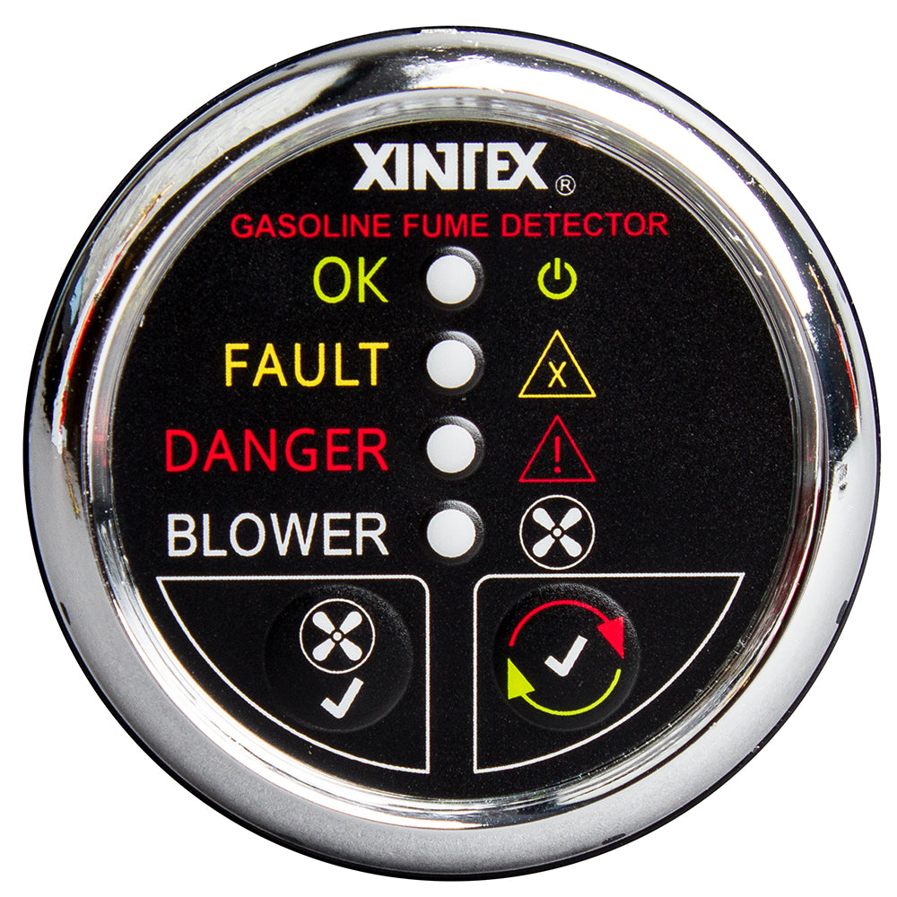 FireboyXintex Gasoline Fume Detector wBlower Control  Chrome Bezel  12V G1CBR Main image