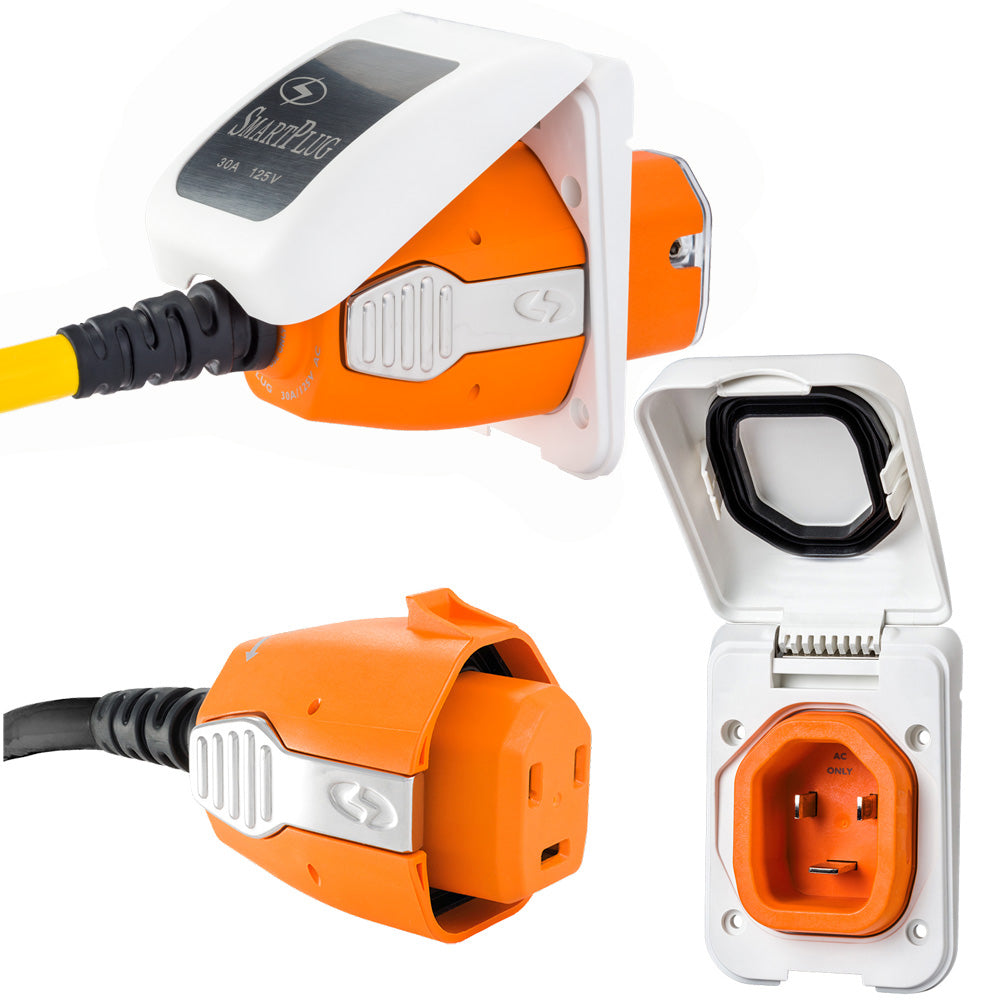 SmartPlug 30 AMP Inlet  Female Cord Connector Combo  White B30ASSYPW Main image