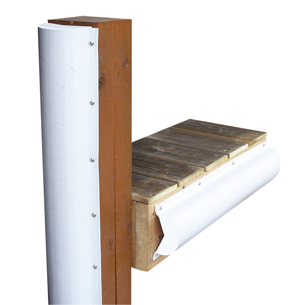 Dock Edge Piling Bumper  One End Capped  6  White DE1020F Main image