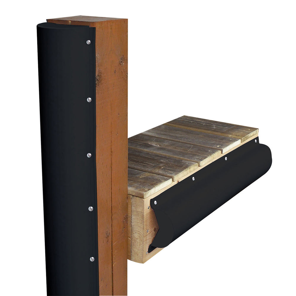 Dock Edge Piling Bumper  One End Capped  6  Black DE1020BF Main image
