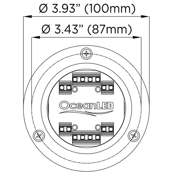 OceanLED Sport S3166S Underwater LED Light  Ultra White 012102W