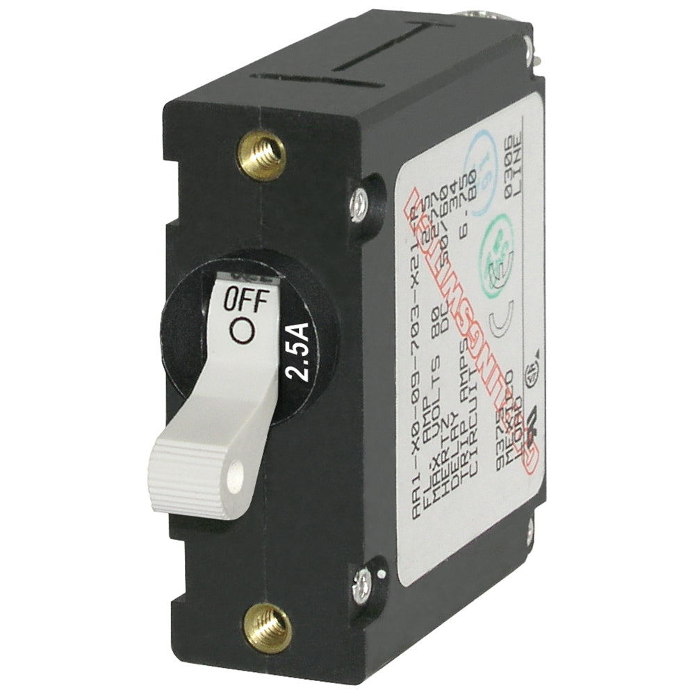 Blue Sea 7197 ASeries White Toggle Circuit Breaker  Single Pole 25A 7197 Main image