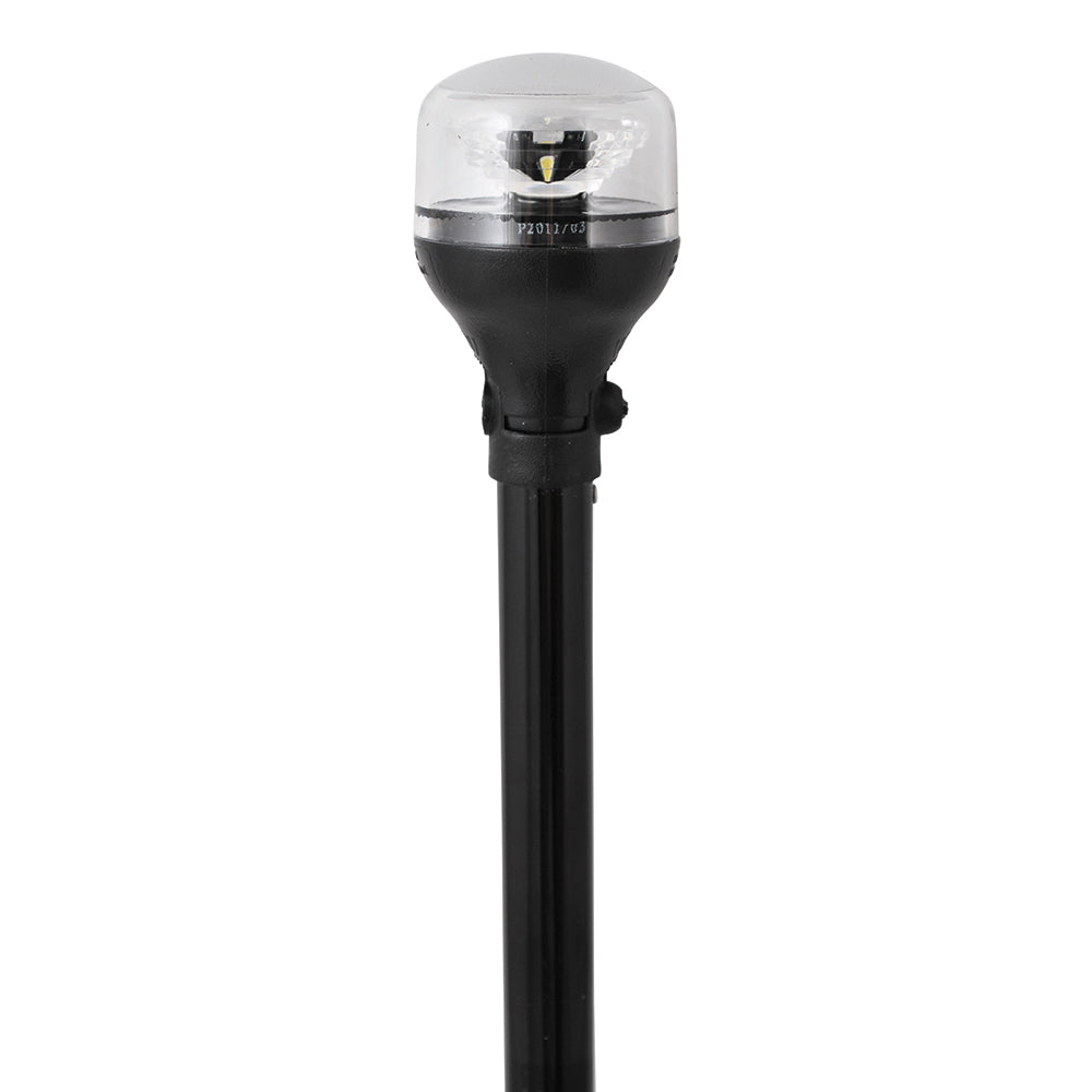 Attwood LightArmor AllAround Light  12 Black Pole  Black Horizontal Composite Base wAdapter 5558P12A7 Main image