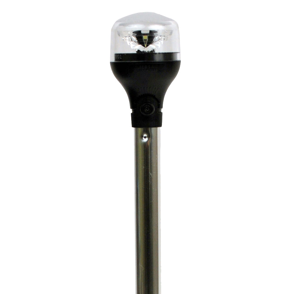 Attwood LightArmor PlugIn AllAround Light  20 Aluminum Pole  Black Horizontal Composite Base wAdapter 5550PA207 Main image
