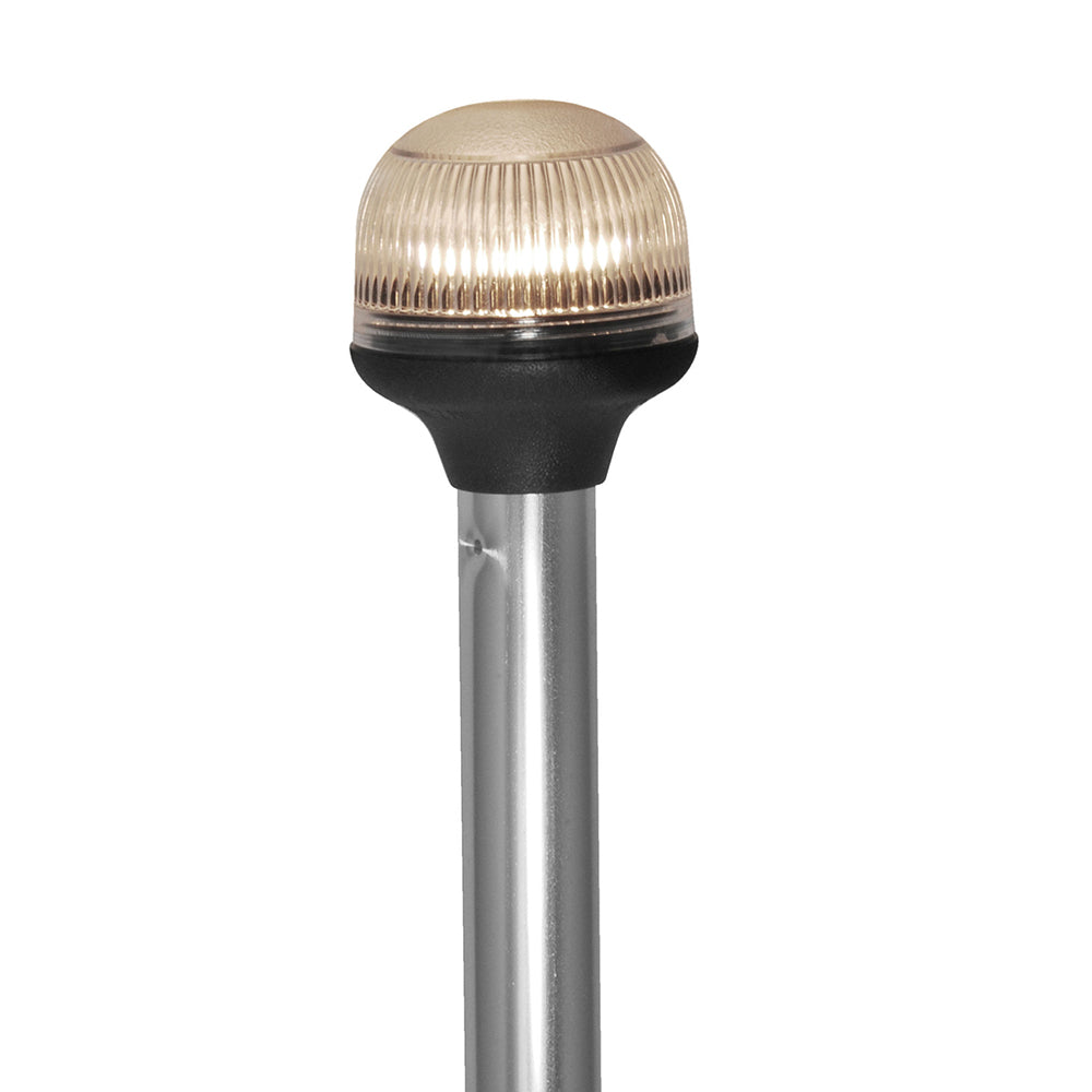 Attwood AllAround FoldDown Incandescent AntiGlare Lens Light  20 Aluminum Pole  12V  Horizontal Composite Base 5350PA207 Main image