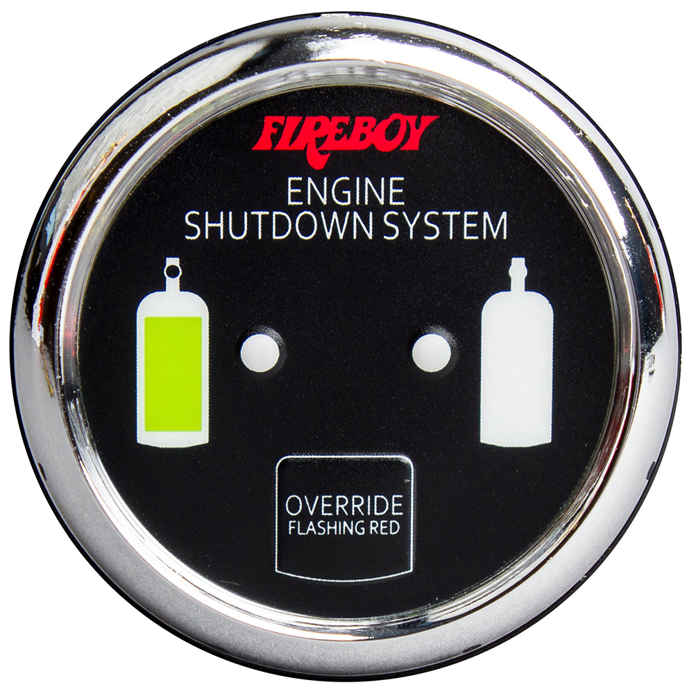 FireboyXintex Deluxe Helm Display wGauge Body LED  Color Graphics fEngine Shutdown System  Chrome Bezel Display DURCH20R Main image
