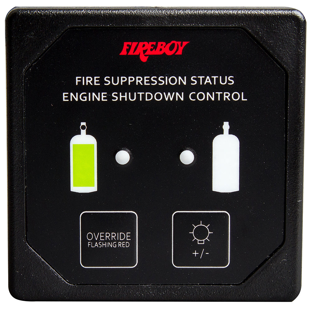 FireboyXintex Deluxe Helm Display wMembrane Switch Remote Horn  LEDs fEngine Shutdown System  Black Bezel Display Main image