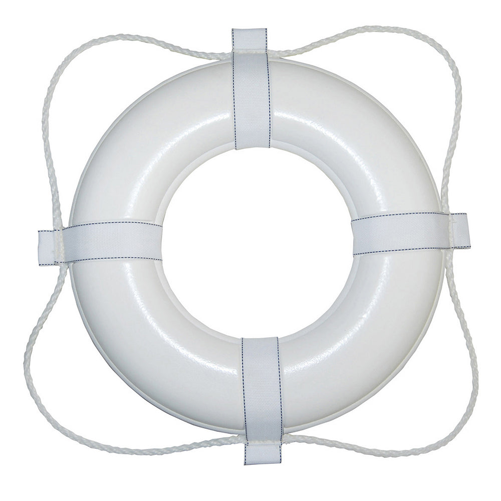 Taylor Made Foam Ring Buoy  24  White wWhite Grab Line 361 Main image