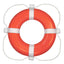 Taylor Made Foam Ring Buoy  30  Orange wWhite Grab Line 383