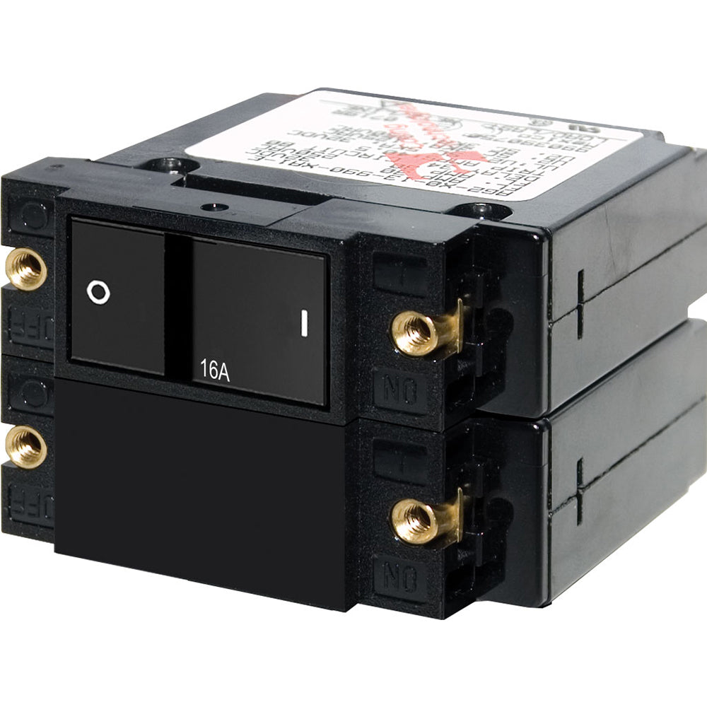 Blue Sea 7412 ASeries Flat Rocker Circuit Breaker  Double Pole  16A 7412 Main image