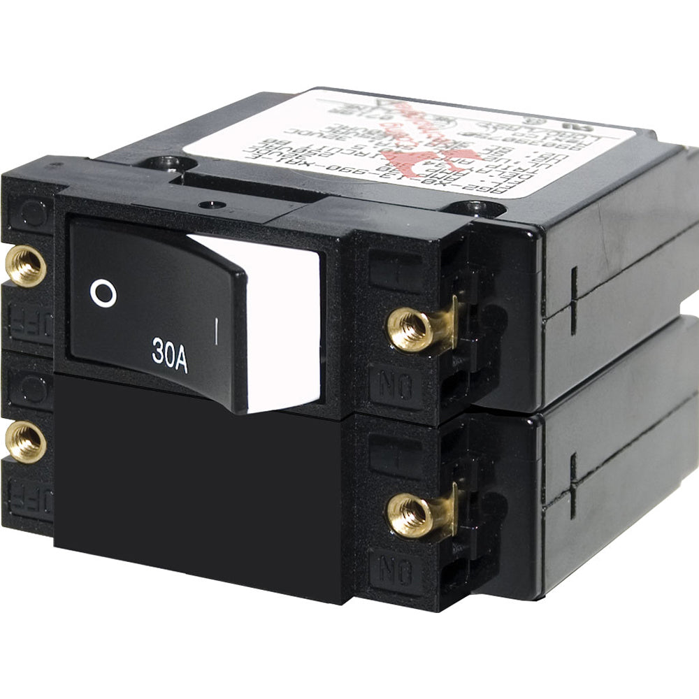 Blue Sea 7574 ASeries Raised Rocker Circuit Breaker  Double Pole  30A 7574 Main image