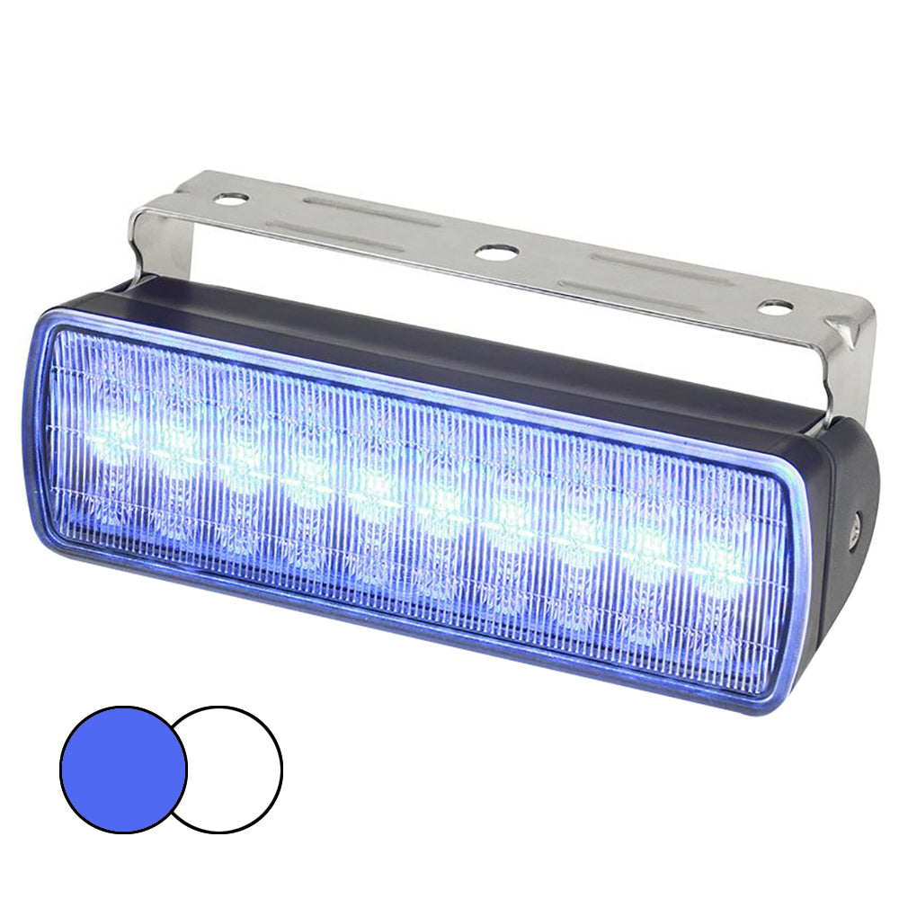 Hella Marine Sea Hawk XL Dual Color LED Floodlights  BlueWhite LED  Black Housing 980950061 Main image