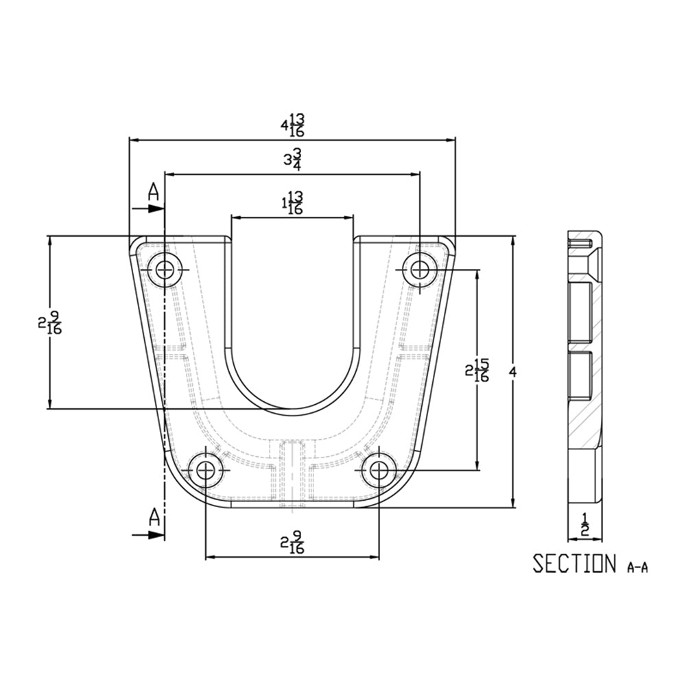 TACO Stainless Steel Mounting Bracket f/Side Mount Table Pedestal [F16-0080] Secondary image