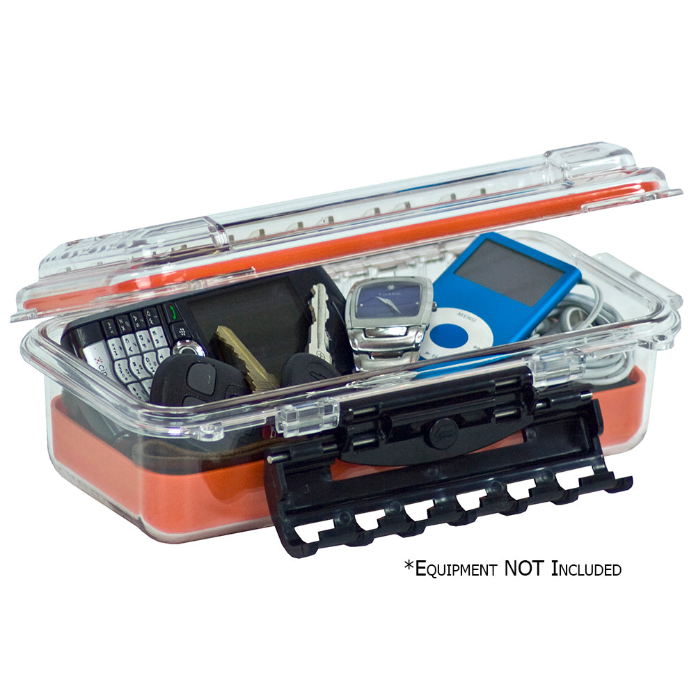 Plano Waterproof Polycarbonate Storage Box  3500 Size  OrangeClear 145000 Main image