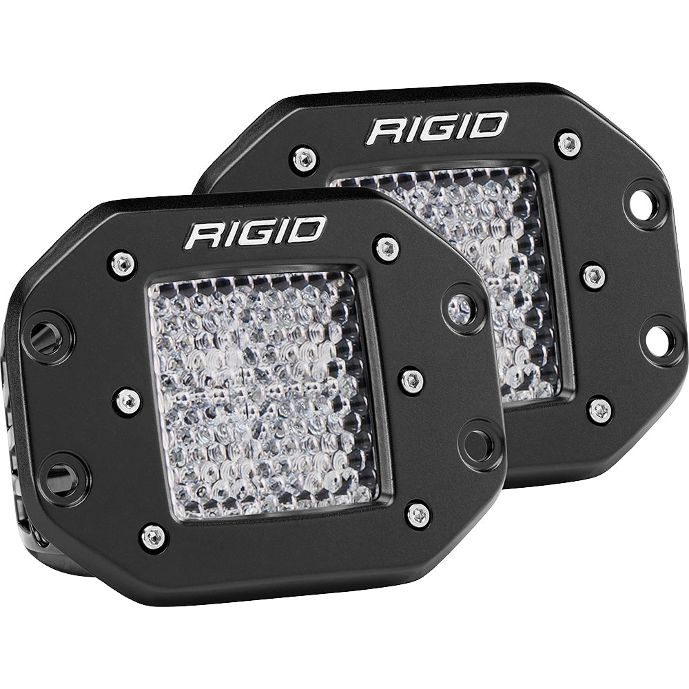 RIGID Industries DSeries PRO  Flush Mount  Diffused  Pair  Black 212513 Main image