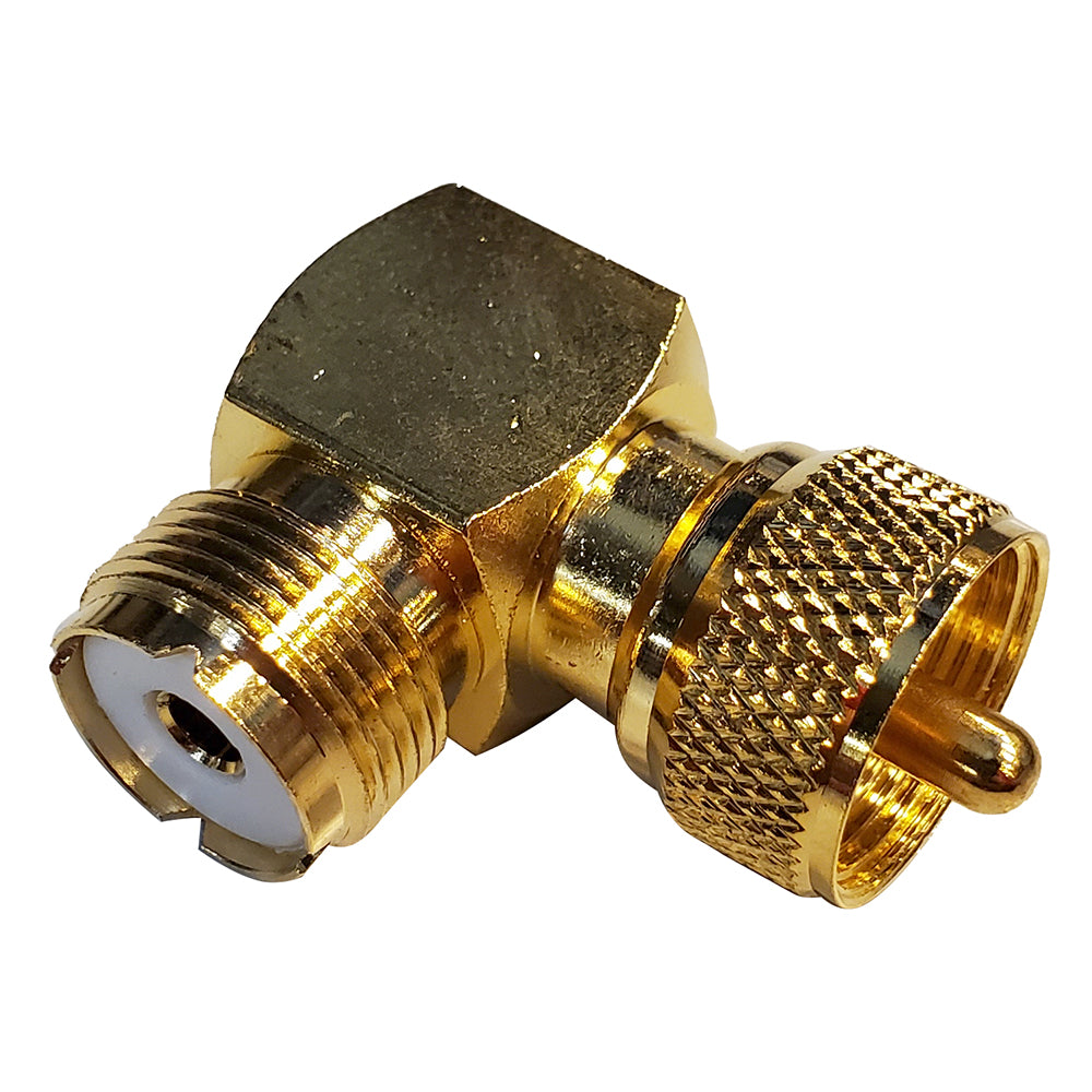 Shakespeare Right Angle Connector  PL259 to SO239 Adapter RA259239G Main image