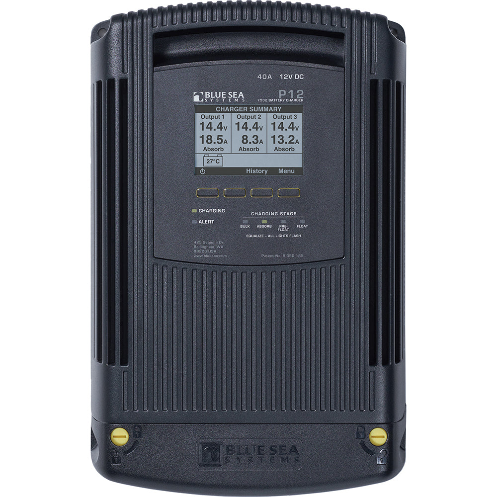 Blue Sea 7532 P12 Gen2 Battery Charger - 40A - 3-Bank [7532] Secondary image