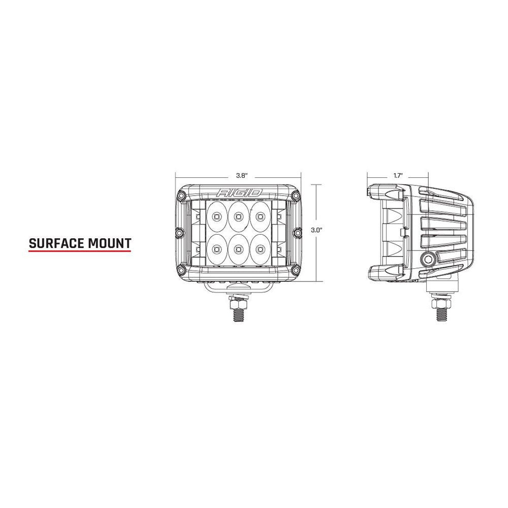 RIGID Industries D-SS PRO Flood LED Surface Mount - Pair - White [862113] Secondary image