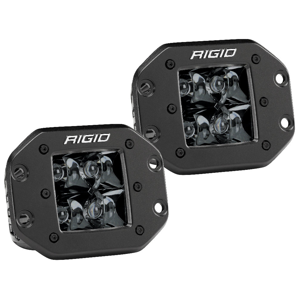 RIGID Industries DSeries PRO Flush Mount  Spot LED  Midnight Edition  Pair  Black 212213BLK Main image
