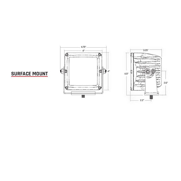 RIGID Industries DXL PRO  SpecterDriving LED  Pair  Black 322613