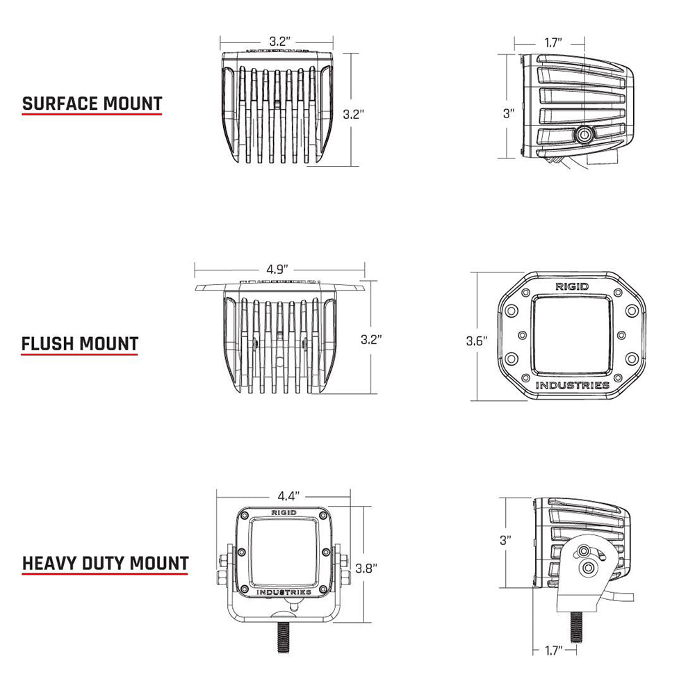 RIGID Industries D-Series PRO Hybrid-Spot LED - Pair - Black [202213] Secondary image