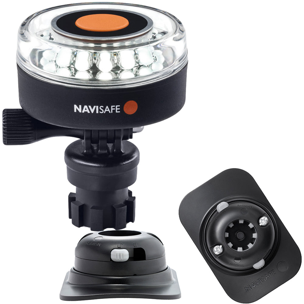 Navisafe Navilight 360 2NM White wNavimount Base  RIB Mount  Black 040KIT2 Main image