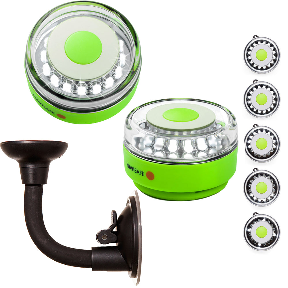 Navisafe Portable Navilight 360 2NM Rescue  Glow In The Dark  Green wBendable Suction Cup Mount 010KIT2 Main image
