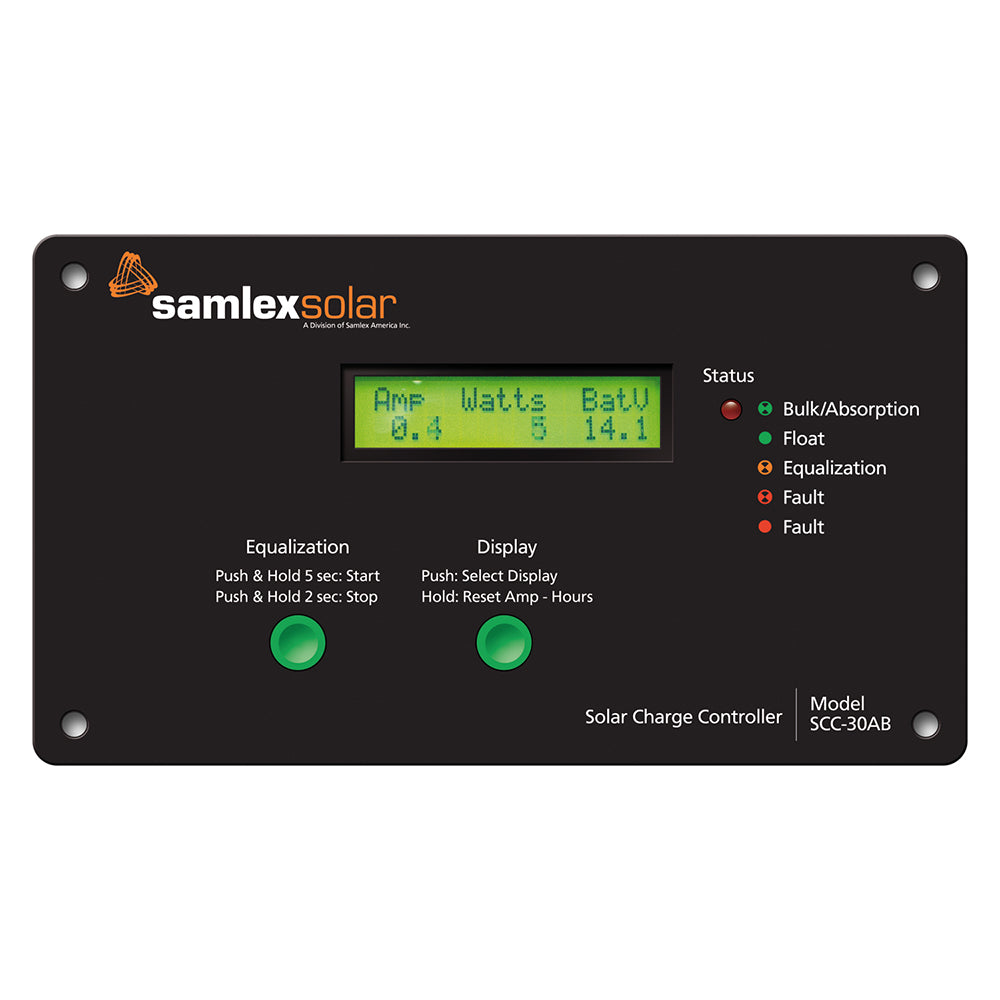 Samlex Flush Mount Solar Charge Controller wLCD Display  30A SCC30AB Main image