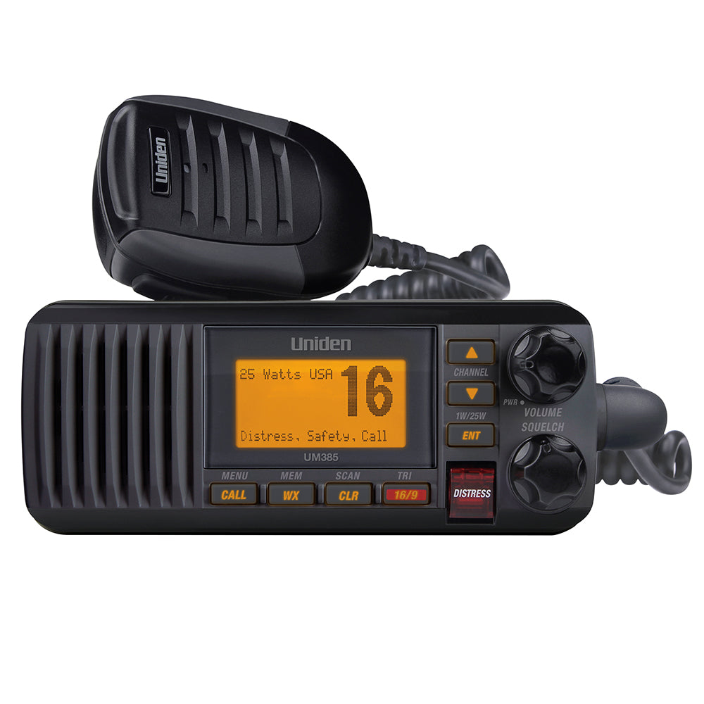 Uniden UM385 Fixed Mount VHF Radio  Black UM385BK Main image