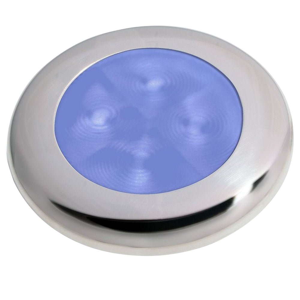 Hella Marine Polished Stainless Steel Rim LED Courtesy Lamp  Blue 980503221 Main image