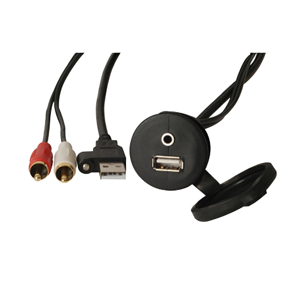 Fusion MSCBUUSB35 Panel Mount USB  35mm Headphone Jack 0101238100 Main image