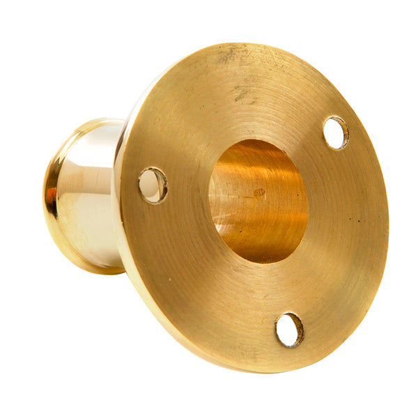 Whitecap TopMounted Flag Pole Socket Polished Brass  34 ID S5001B