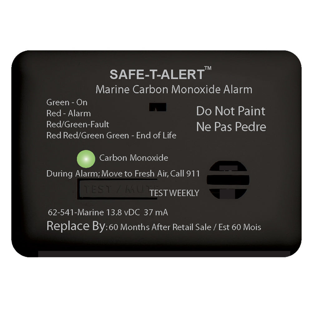 SafeTAlert 62 Series Carbon Monoxide Alarm  12V  62541Marine  Surface Mount  Black 62541MARINEBL Main image