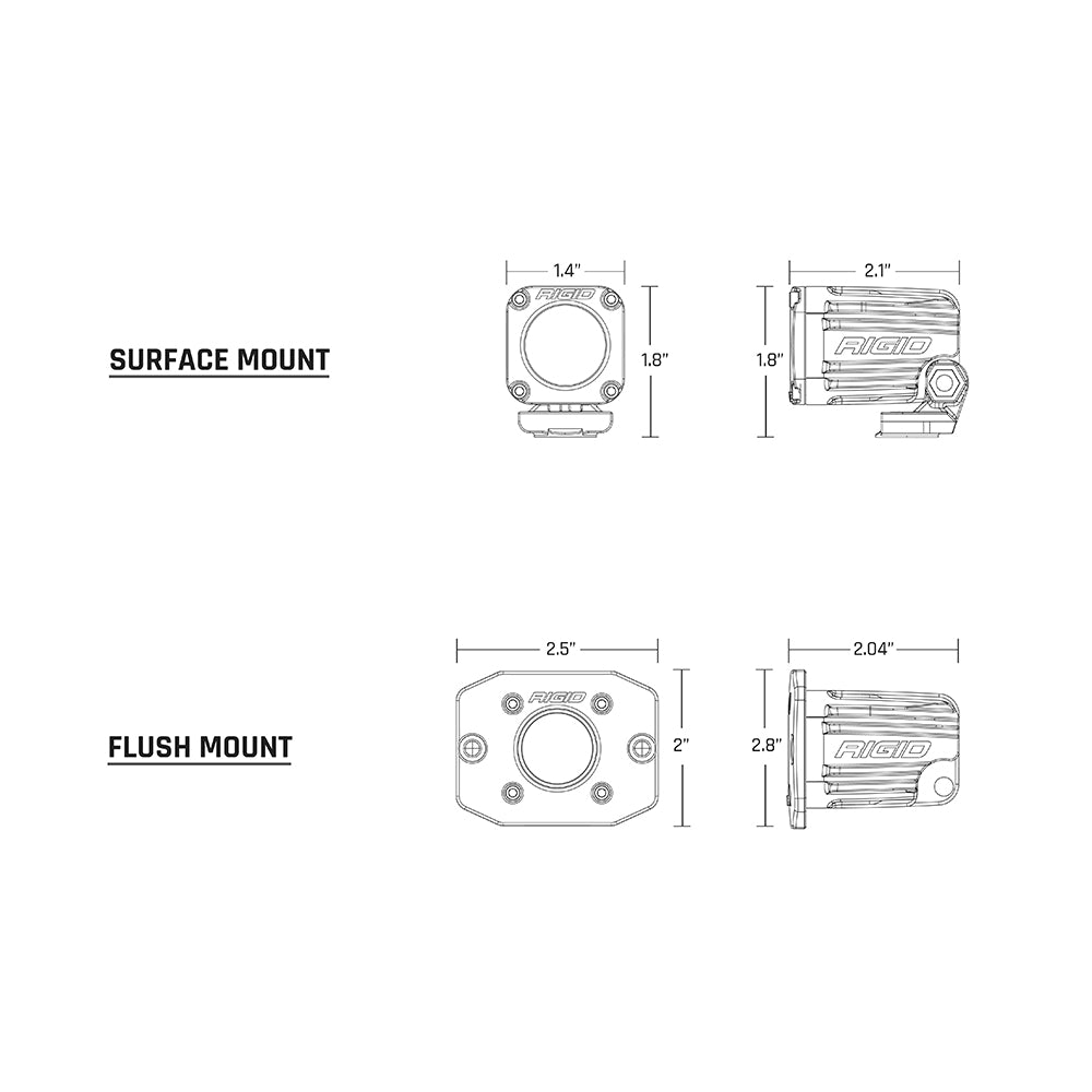 RIGID Industries Ignite Flush Mount Flood - Black [20641] Secondary image