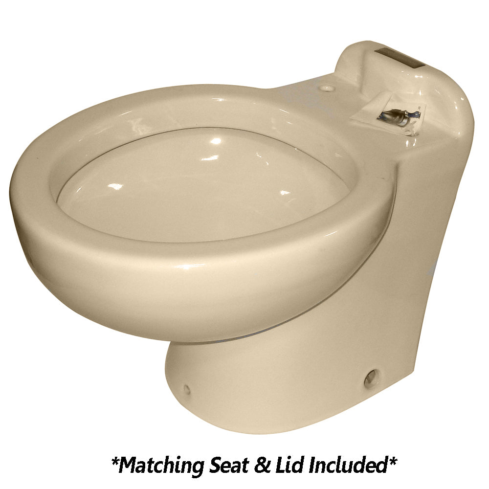 Raritan Marine Elegance  Household Style  Almond  Tall Angle Back  Freshwater Solenoid  Smart Toilet Control  12V Main image