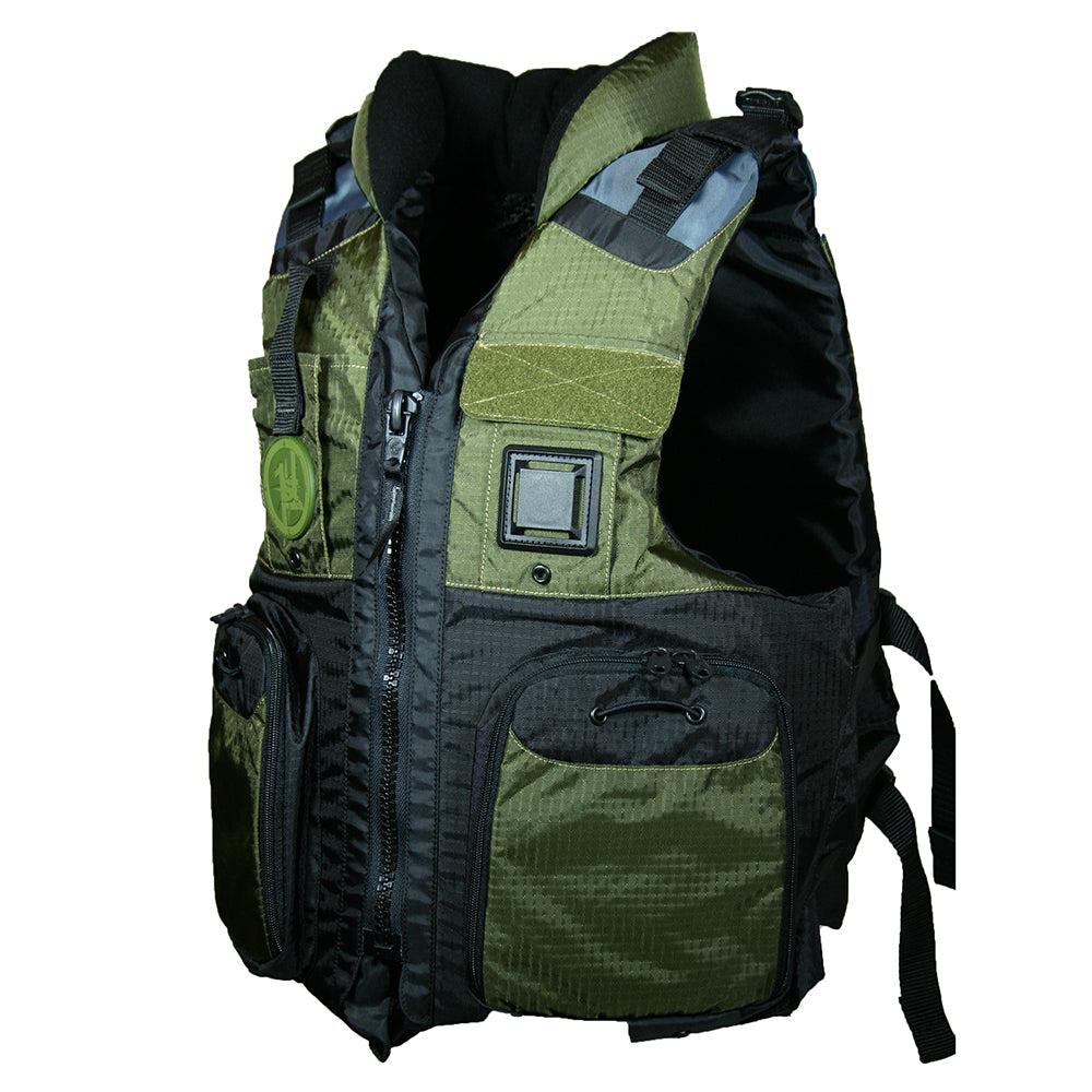 First Watch AV800 Four Pocket Flotation Vest  OD Green  Large to XL  AV800GNLXL Main image
