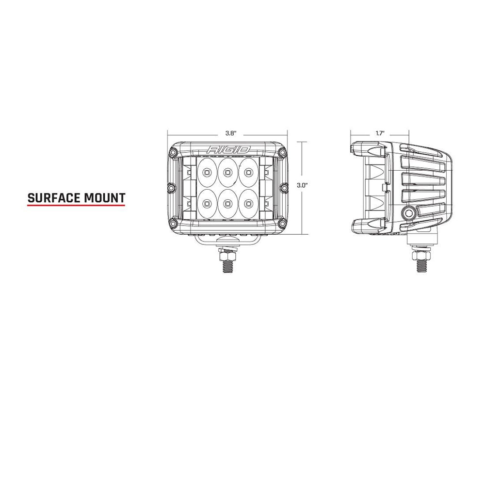 RIGID Industries D-SS Series PRO Spot Surface Mount - Pair - Black [262213] Secondary image