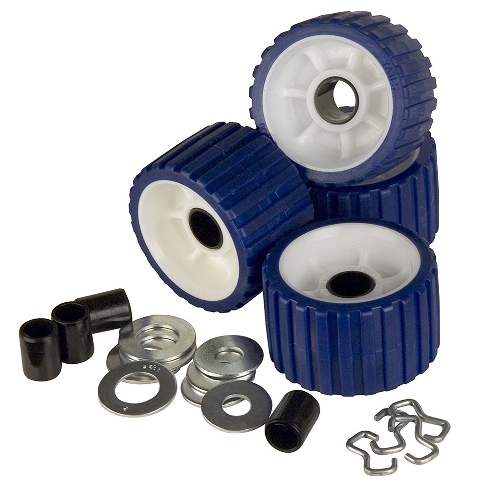 CE Smith Ribbed Roller Replacement Kit  4Pack  Blue 29320 Main image