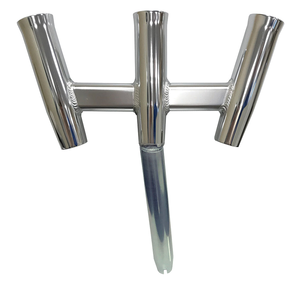 Tigress GS Trident Rod Holder  Bent Butt  Polished Aluminum 88160 Main image