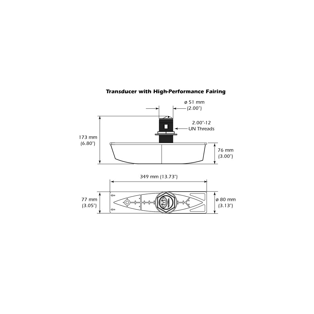 Airmar B785C-M CHIRP Bronze Thru-Hull w/Fairing Block - 600W [B785C-M-MM] Secondary image
