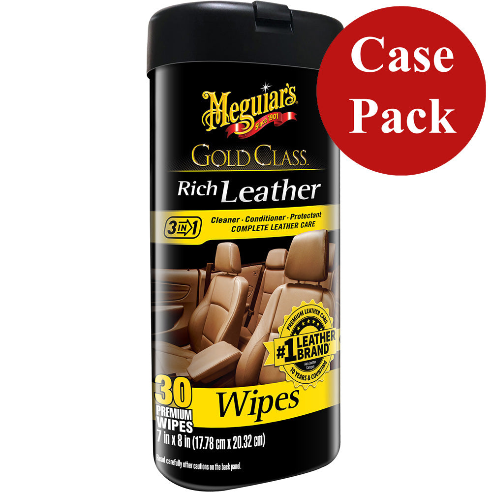 Meguiars Gold Class Rich Leather Cleaner  Conditioner Wipes Case of 6 G10900CASE Main image