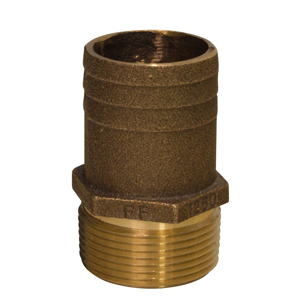 GROCO 2 NPT x 214 Bronze Full Flow Pipe to Hose Straight Fitting FF2000 Main image
