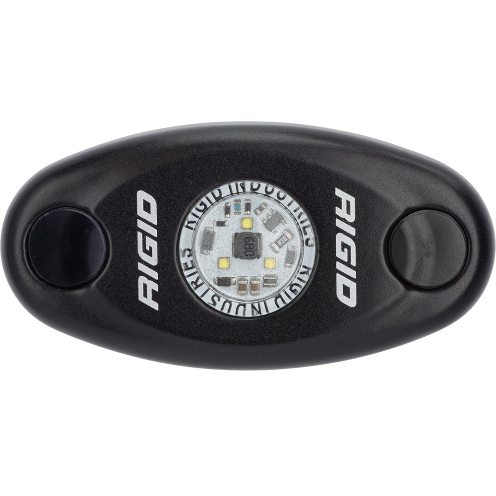 RIGID Industries ASeries Black Low Power LED Light  Single  Red 480043