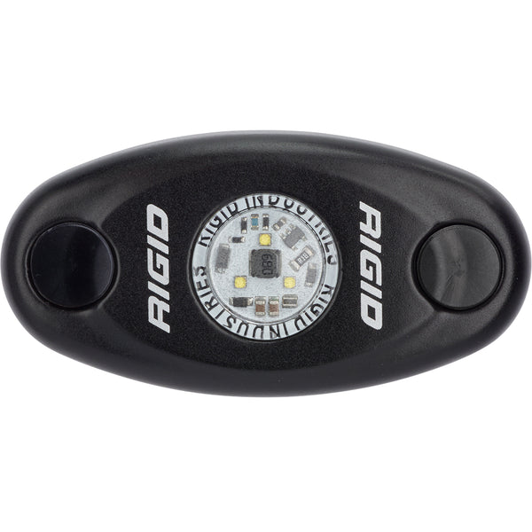 RIGID Industries ASeries Black Low Power LED Light  Single  Cool White 480033