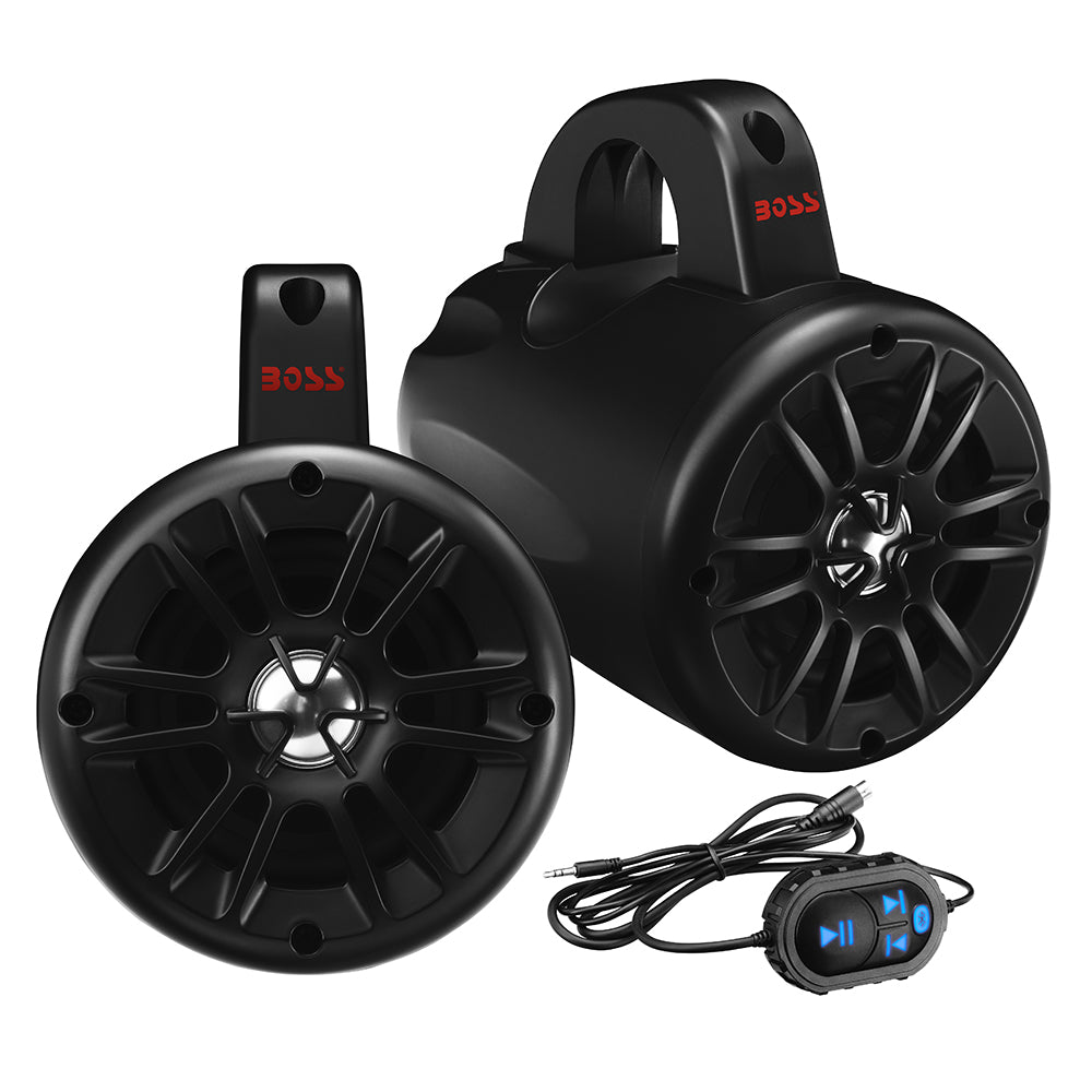 Boss Audio 4 BM40AMPBT Amplified Waketower Speakers  Matte Black  500W BM40AMPBT Main image