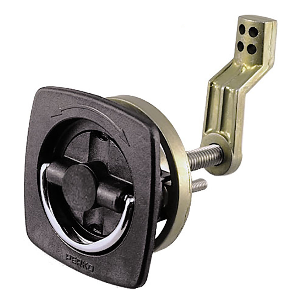 Perko Flush Latch  NonLocking  25 x 25 wOffset Cam Bar  Flexible Polymer Strike 0932DP1BLK Main image