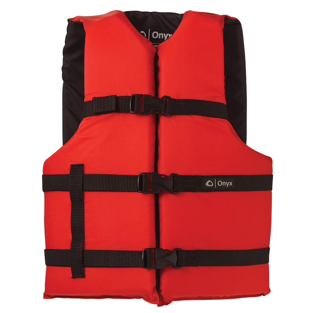 Onyx Nylon General Purpose Life Jacket  Adult Universal  Red 10300010000412 Main image