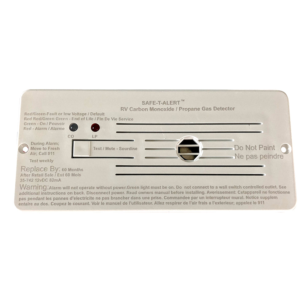 SafeTAlert Combo Carbon Monoxide Propane Alarms Flush Mount  White 35742WHT Main image